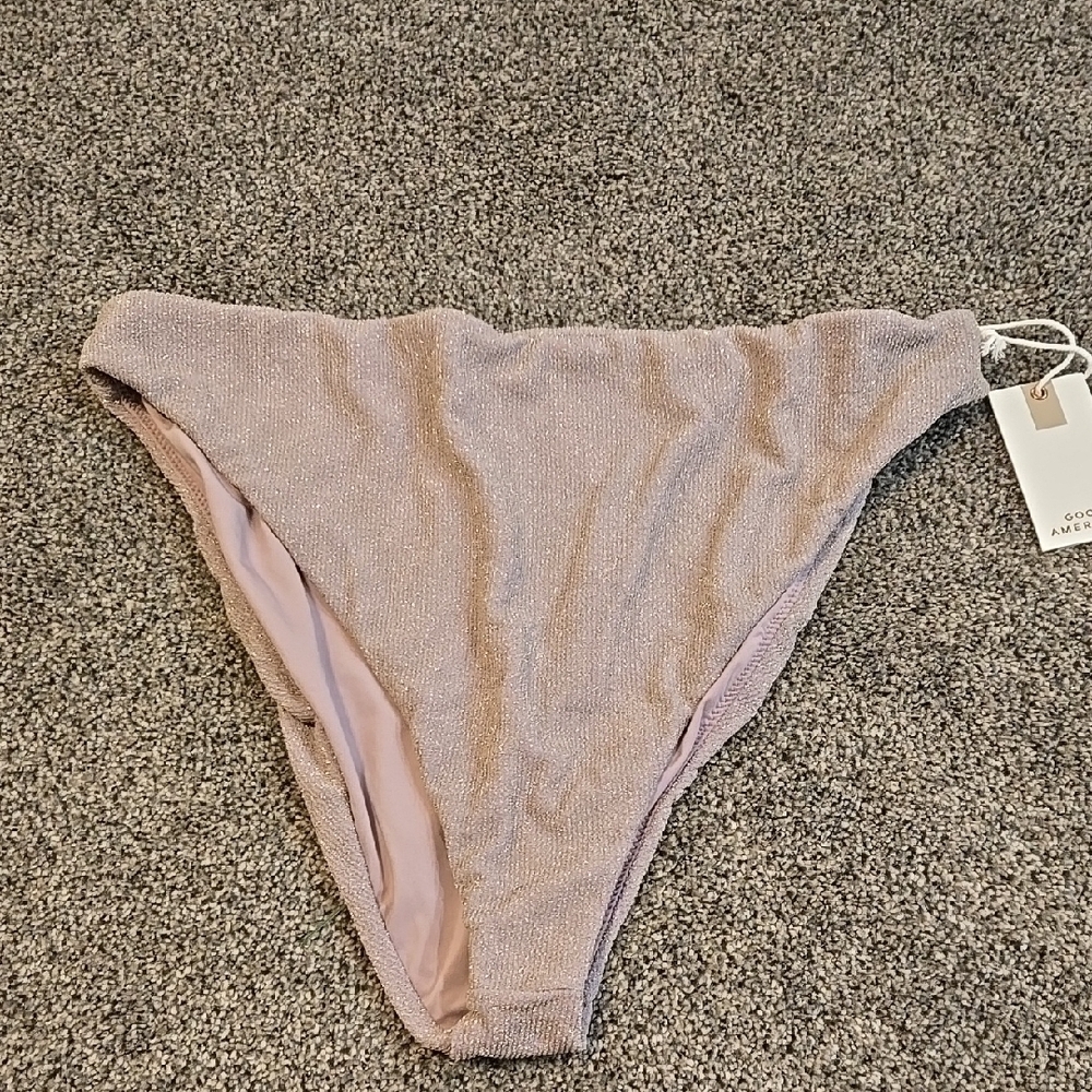 NWT Good American Women Lavender Gold Bikini Bottom Swim Sz 5/2XL
